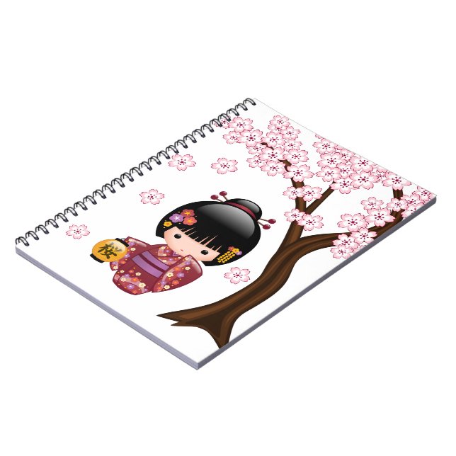 Caderno da boneca de Kawaii Kokeshi