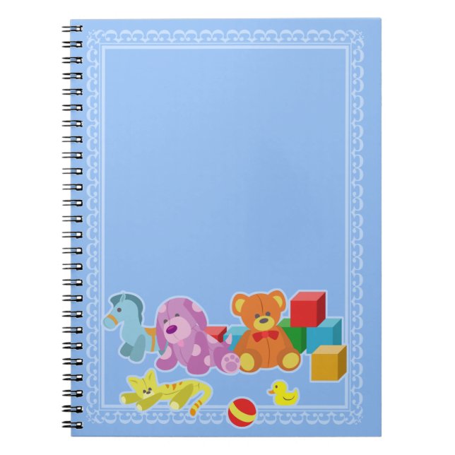 Caderno Espiral Bonecas bonitas (Azul) (Frente)