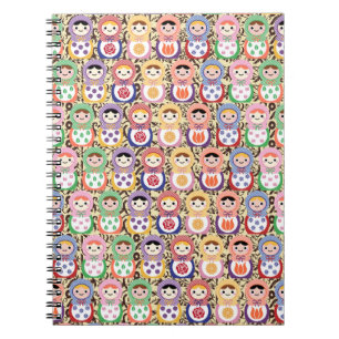 Caderno Espiral Bonecas de Matryoshka