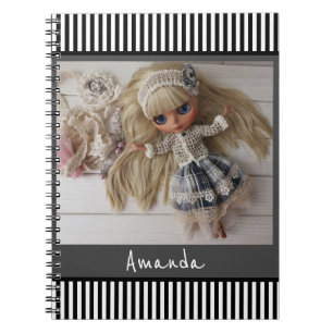 Caderno Espiral Bonecas favoritas, bonecas, Barbie, Blythe, boneca