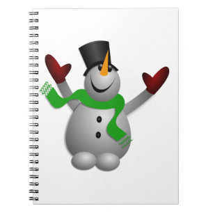 Caderno Espiral Boneco de neve