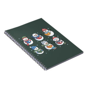 Caderno Espiral Boneco de Neve Amante de Livros Presente de Leitur