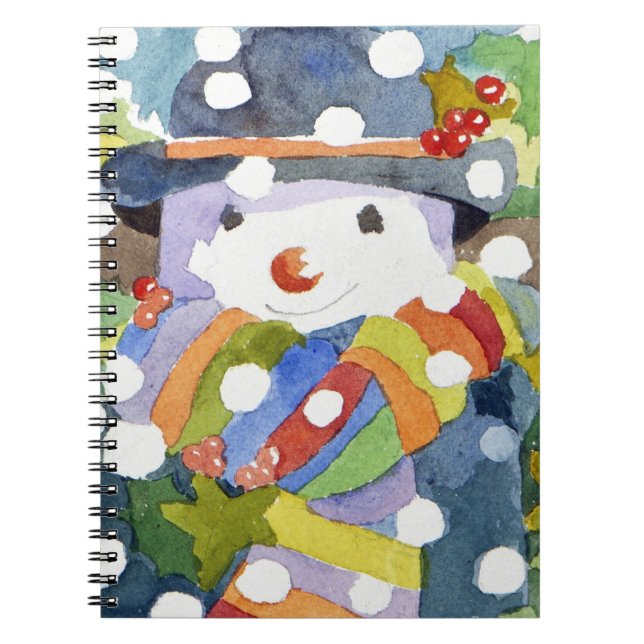 Caderno Espiral Boneco de neve na neve 2011 (Frente)