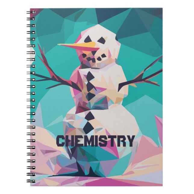 Caderno Espiral Boneco de Neve Personalizável (Frente)