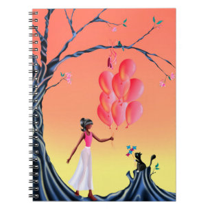 Caderno Espiral Bonita Ballerina & Cat Sunset