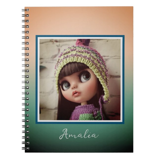 Caderno Espiral Bonita boneca Blythe big eye na moda divertido (Frente)
