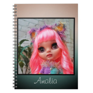 Caderno Espiral Bonita boneca Blythe big eye na moda divertido
