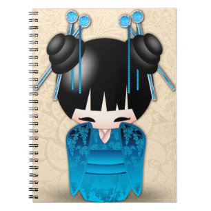 Caderno Espiral Bonita boneca da China