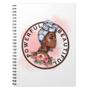 Caderno Espiral Bonita e Poderosa Magia de Menina Negra