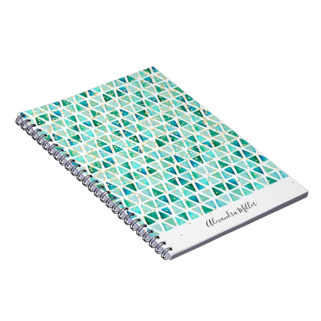 Caderno Espiral Bonita Gemstone Dourado Faux Foil Confetti (Lado Direito)