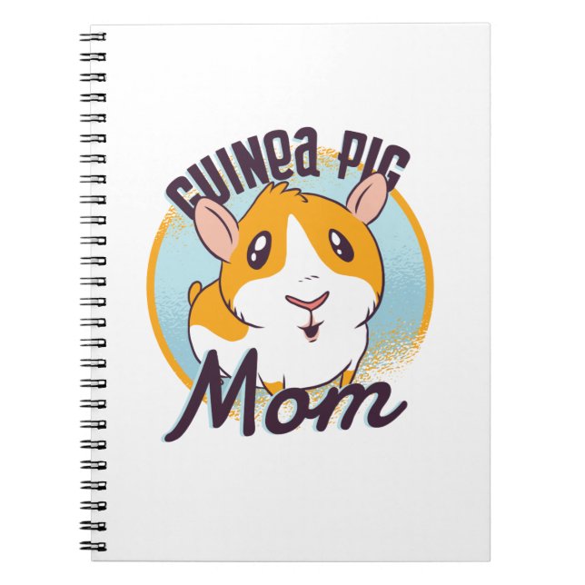Caderno Espiral Bonita Guiné Porco Mãe Kawaii Piggy Crianças Menin (Frente)