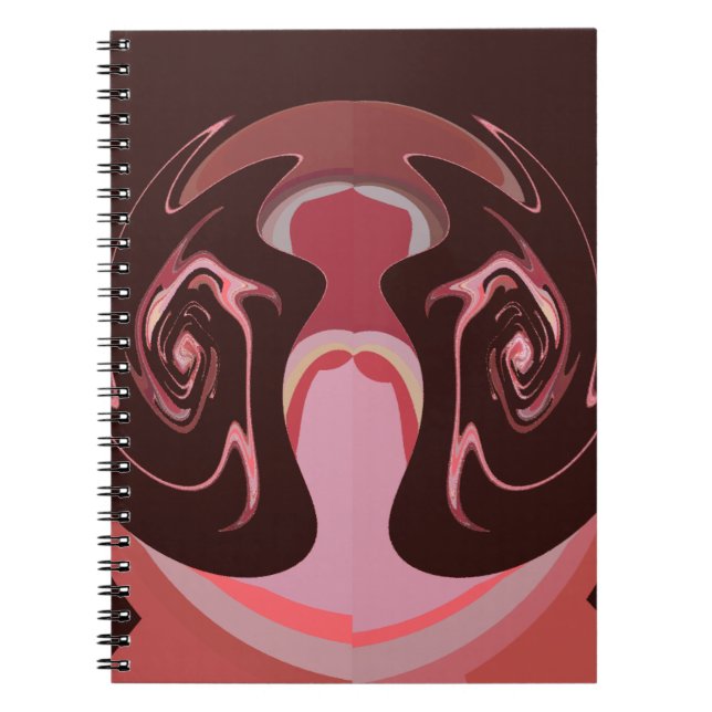 Caderno Espiral Bonita Maroon Motif Impressão (Frente)