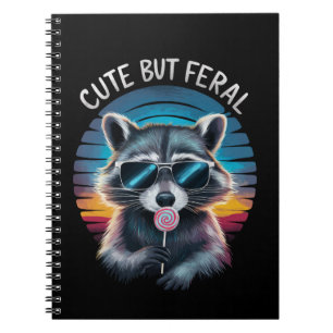 Caderno Espiral Bonita, Mas Funny Raccoon