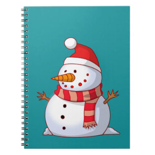 Caderno Espiral Bonito boneco de neve de Natal
