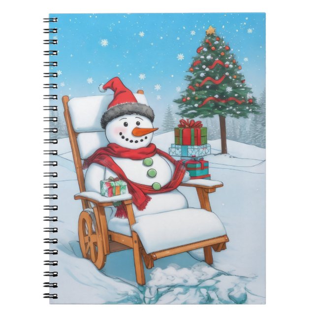 Caderno Espiral Bonito Cartoon Snowman (Frente)
