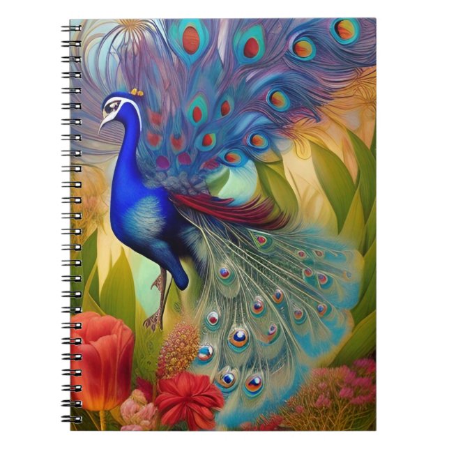 Caderno Espiral Bonito Como Pavão (Frente)