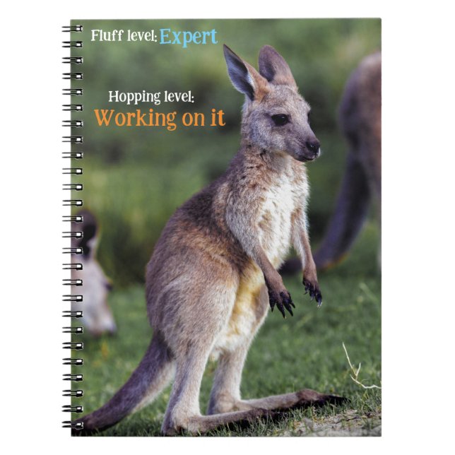 Caderno Espiral Bonito e fofo joey Kangaroo (Frente)