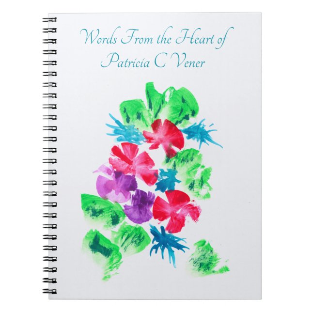 Caderno Espiral Bonito Floral Personalizável (Frente)