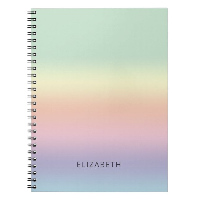 Caderno Espiral Bonito mistura de pastel personalizada (Frente)