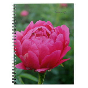 Caderno Espiral Bonito Pink Garden Peony