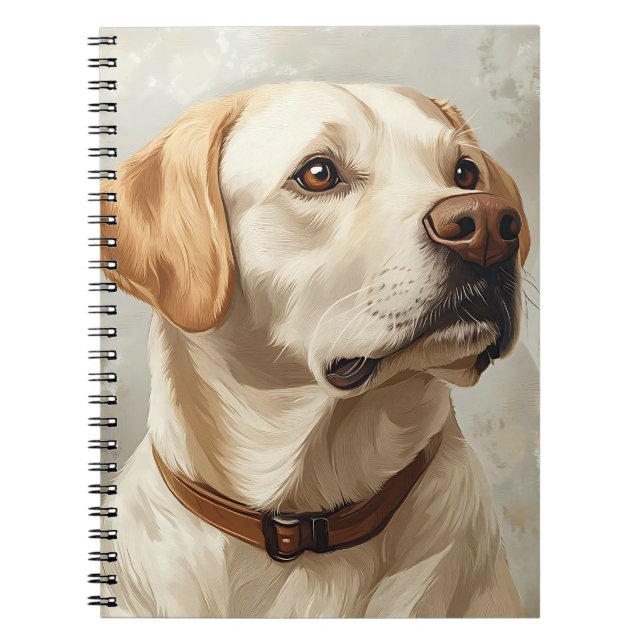 CADERNO ESPIRAL BONITO RECUPERADOR DE LABRADOR AMARELO (Frente)