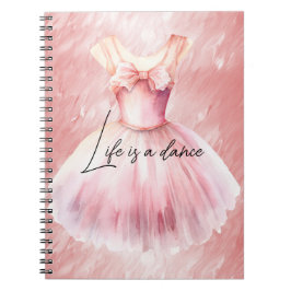 Caderno Espiral Bonito vestido de Balé rosa