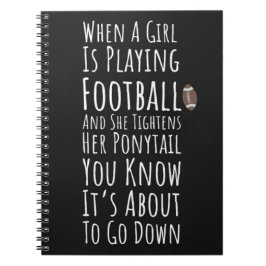 Caderno Espiral Bonitos Presentes De Futebol Do Outono Para Garota