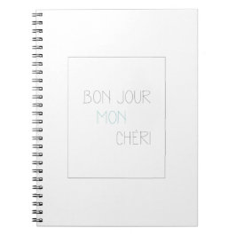 Caderno Espiral Bonjour Mon Cheri