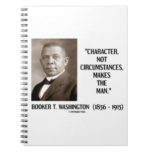 Caderno Espiral Booker T. Caractere de Washington Não Circunstân