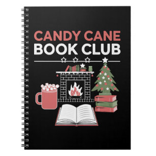 Caderno Espiral Bookish Christmas Candy Cane Book Club Bookish