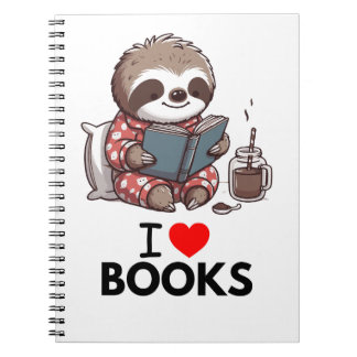 Caderno Espiral Books Lover Geschenke I love Books für Lesefans