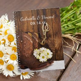 Caderno Espiral Boots do Cowboy, Casamento do Disies Horse Bit