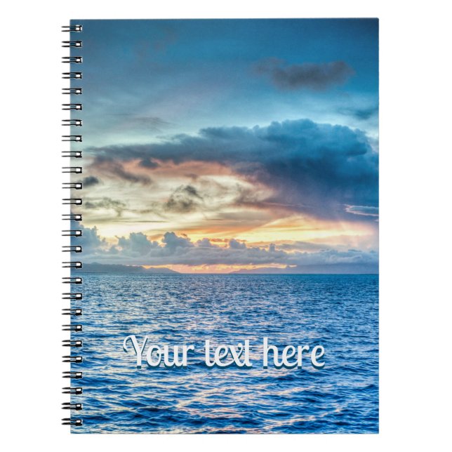Caderno Espiral Bora Bora Ocean Ver Fotografia (Frente)