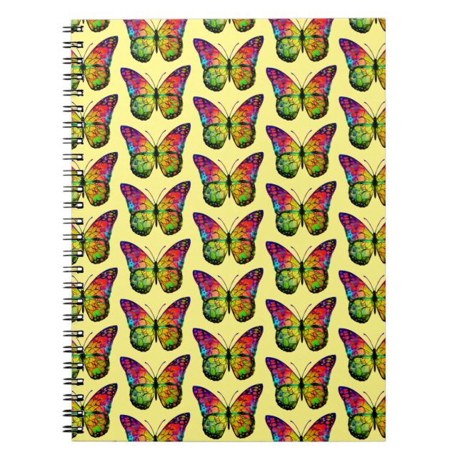 CADERNO ESPIRAL BORBOLETA ABSTRATA (Frente)