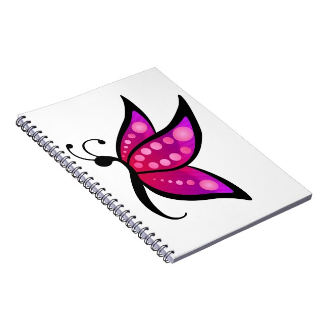 Caderno Espiral Borboleta abstrato (Lado Direito)
