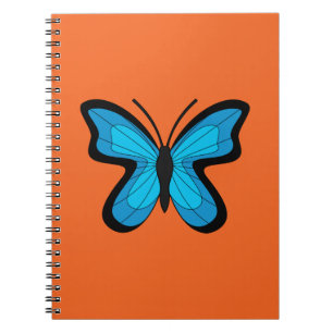 Caderno Espiral Borboleta Azul