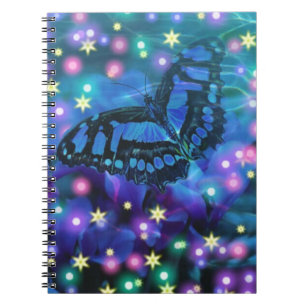 Caderno Espiral Borboleta Azul Mágica