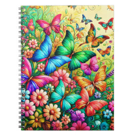 Caderno Espiral Borboleta & Bloom