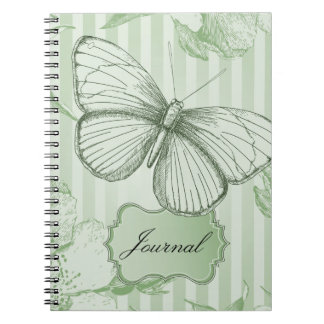 Caderno Espiral Borboleta de Hortelã
