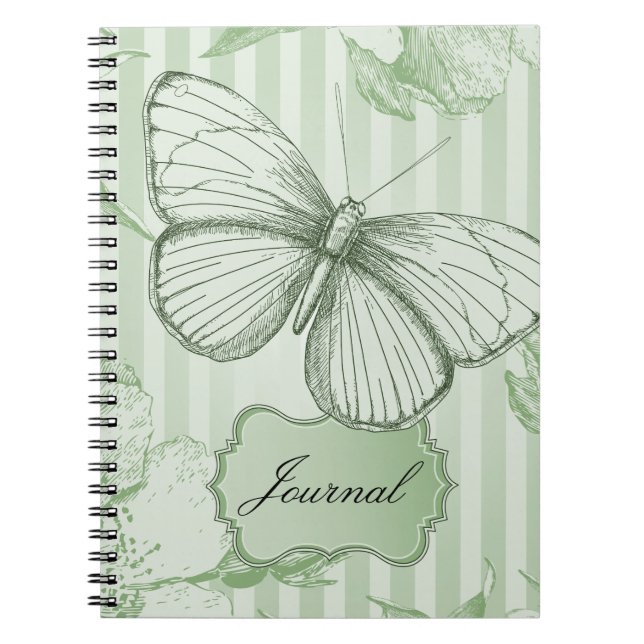 Caderno Espiral Borboleta de Hortelã (Frente)