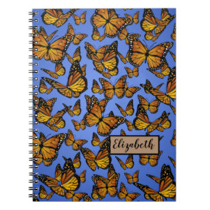 Caderno Espiral Borboleta de Padrão Monarca