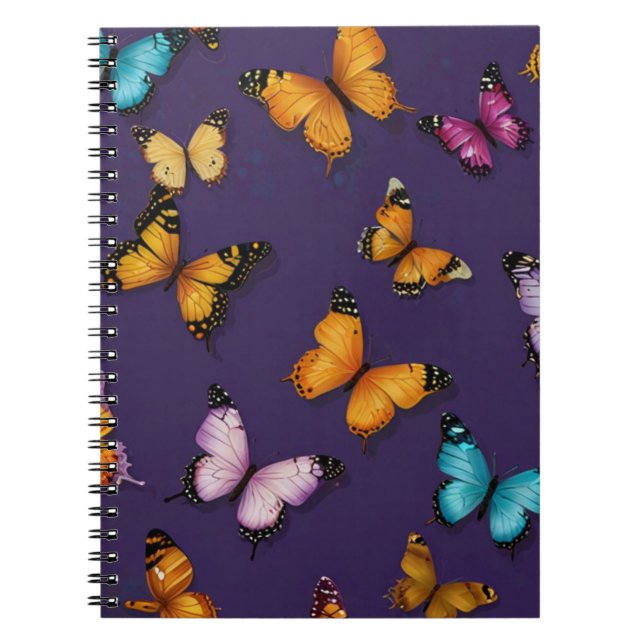 Caderno Espiral Borboleta Elegante (Frente)