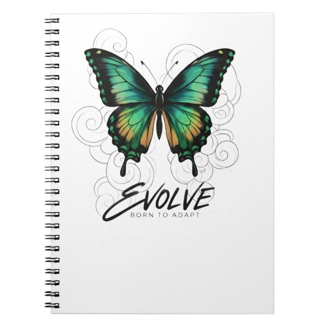 Caderno Espiral Borboleta Etérea "EVOLVE (Frente)