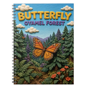 Caderno Espiral Borboleta Floresta Oyamel Moderno KlayKoo