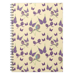 Caderno Espiral Borboleta Joy em Cream Notebook Bloco