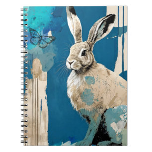 Caderno Espiral Borboleta + Lebre Diário para notebook