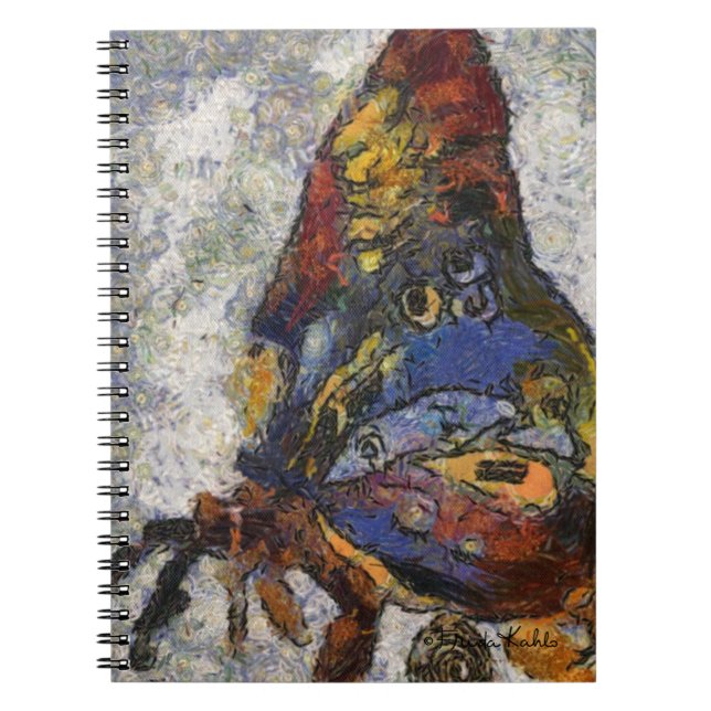 Caderno Espiral Borboleta Monet de Frida Kahlo inspirado (Frente)