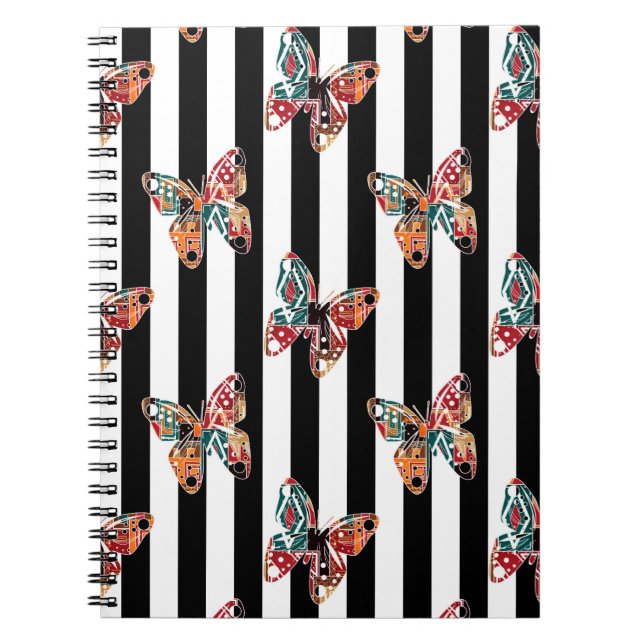 Caderno Espiral Borboleta multicolorida (Frente)