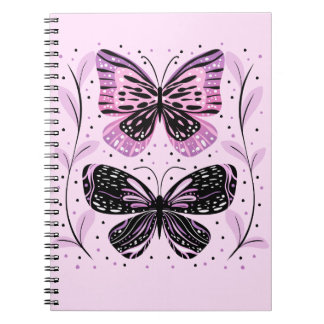 Caderno Espiral Borboleta Negra Duo