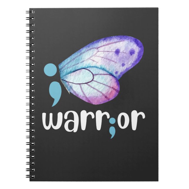 Caderno Espiral Borboleta Semicolon - Sensibilização para a Preven (Frente)